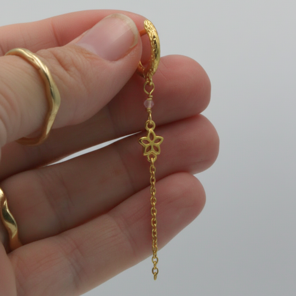 Organic Flower Hoop / Ørering