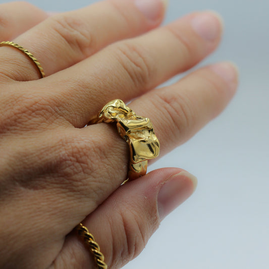 Chunky Crinkled Ring