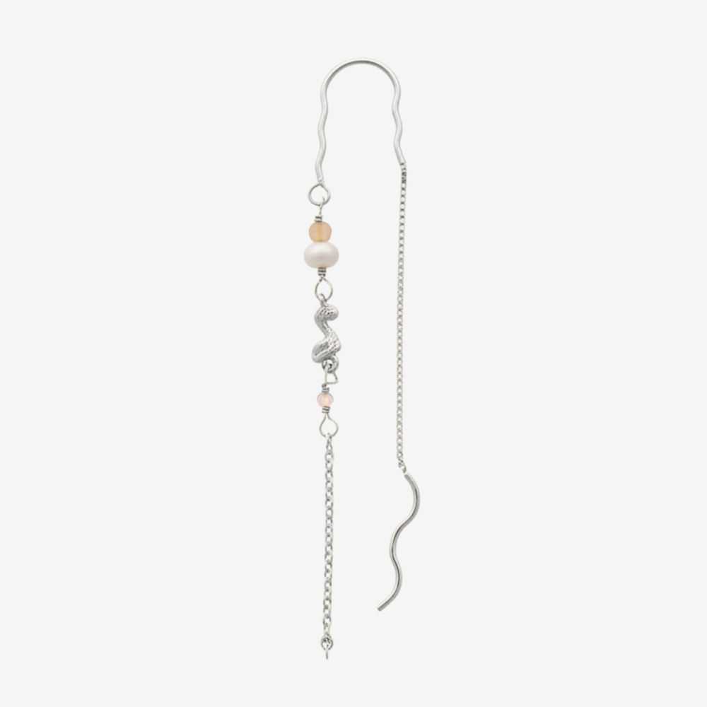 Wavy Pearl Chain/ Ørering