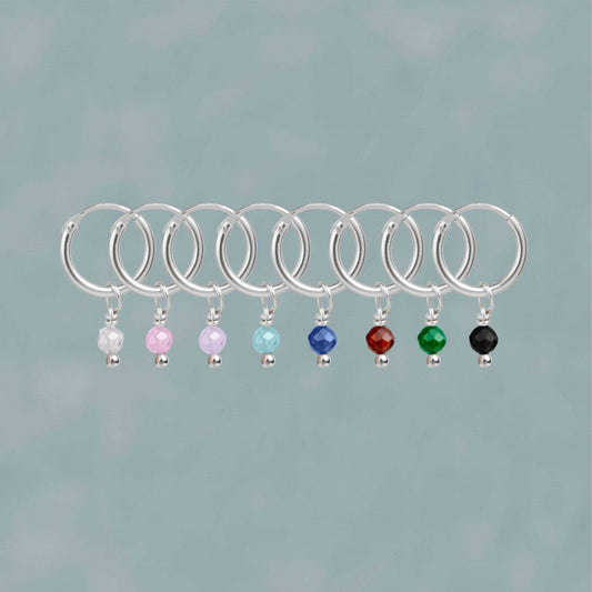 1 x Second Hoop // Krystal (Sølv)