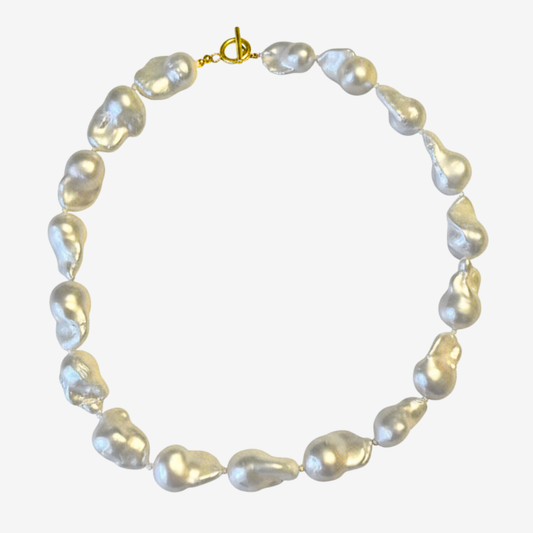 Barok Pearl Necklace / Ægte Barok Perlehalskæde
