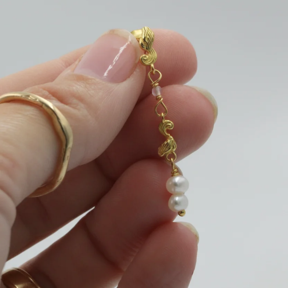 Swirl Pearl Earring / Ørering