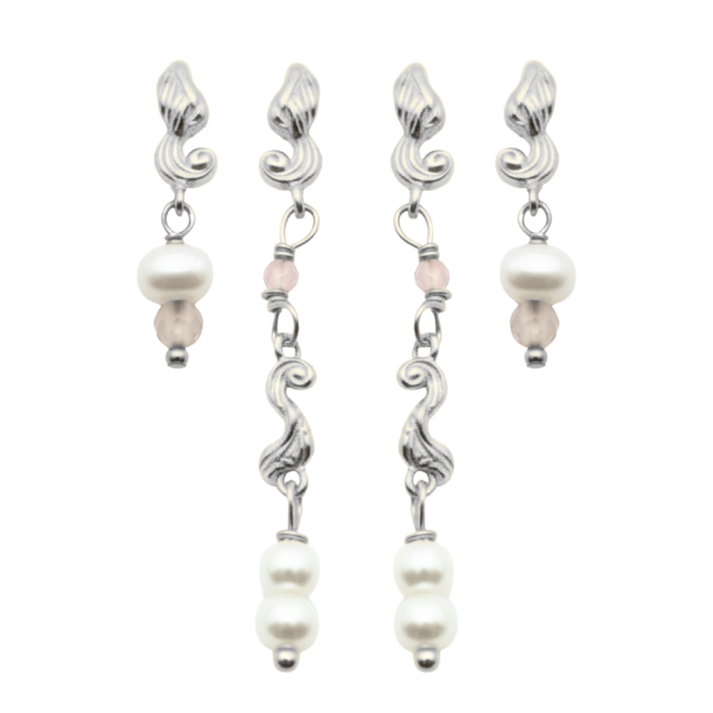Swirl Pearl Set / øreringssæt