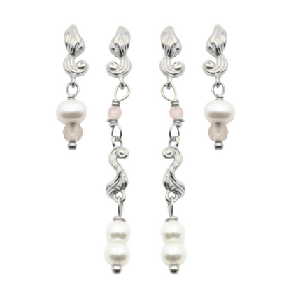 Swirl Pearl Set / øreringssæt