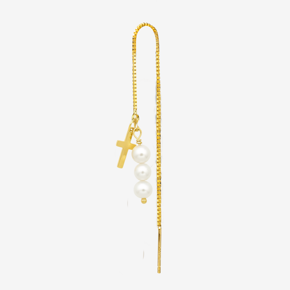 1 x Pearly Chain // Kors / Kædeørering