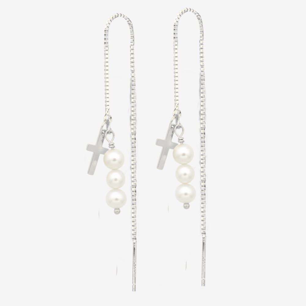 1 x Pearly Chain // Kors / Kædeørering