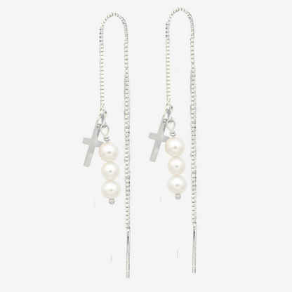 1 x Pearly Chain // Kors / Kædeørering