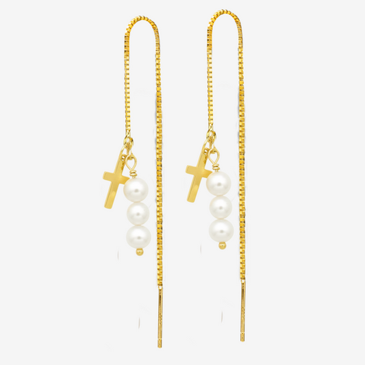 1 x Pearly Chain // Kors / Kædeørering