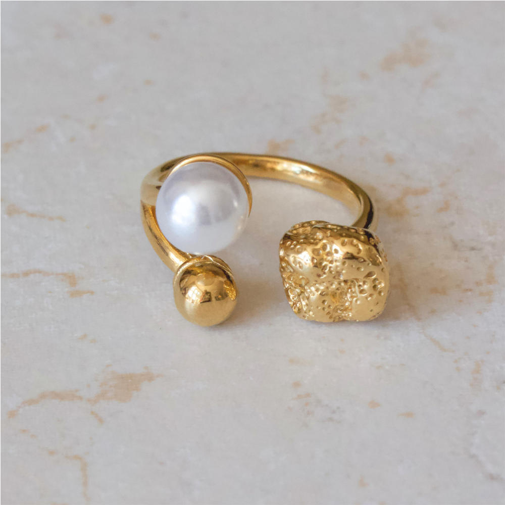 Open Pearl Combo Ring
