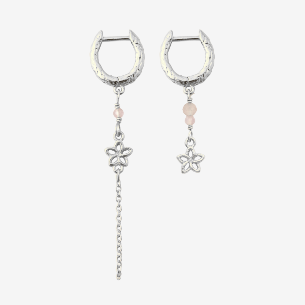 Organic Flower Hoop Set / øreringssæt