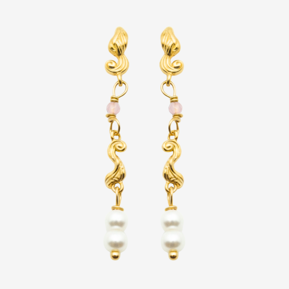 Swirl Pearl Earring / Ørering