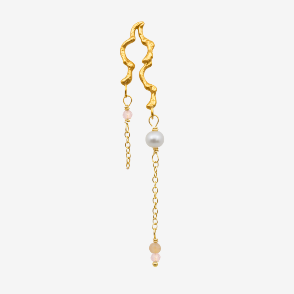 Twisted Pearl Earring/ Ørering