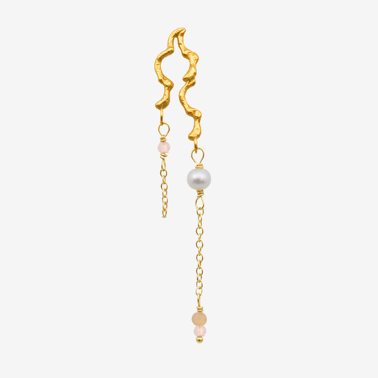 Twisted Pearl Earring/ Ørering