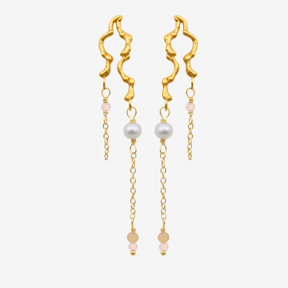 Twisted Pearl Earring/ Ørering