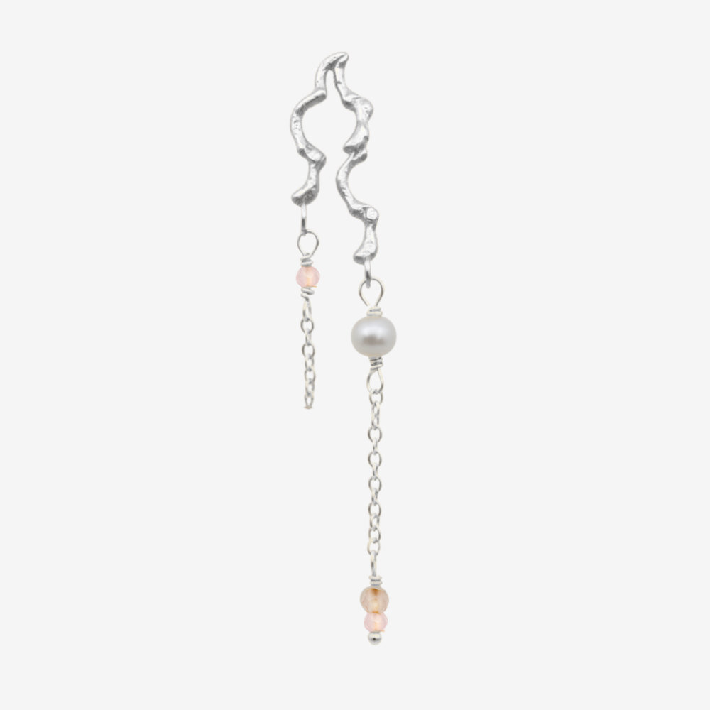 Twisted Pearl Earring/ Ørering