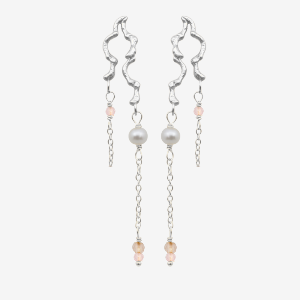 Twisted Pearl Earring/ Ørering
