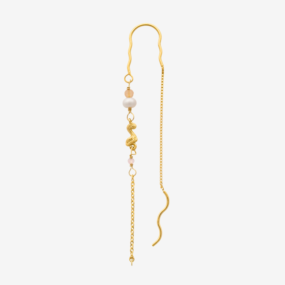 Wavy Pearl Chain/ Ørering