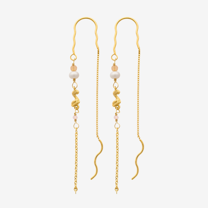 Wavy Pearl Chain/ Ørering