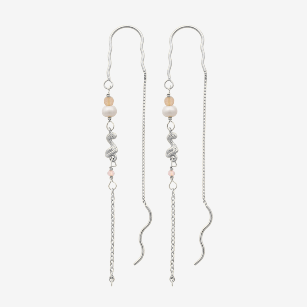 Wavy Pearl Chain/ Ørering