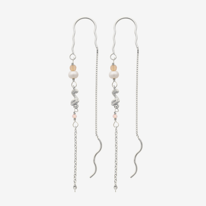 Wavy Pearl Chain/ Ørering